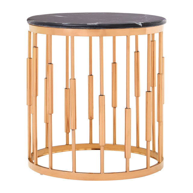 premier housewares Alvaro Round Copper Finish Side Table