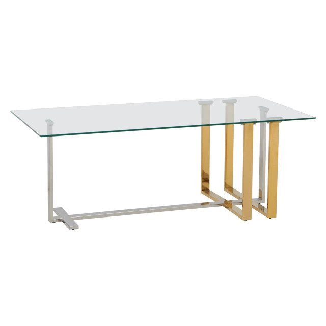 Premier Housewares Alvea Silver And Gold Coffee Table