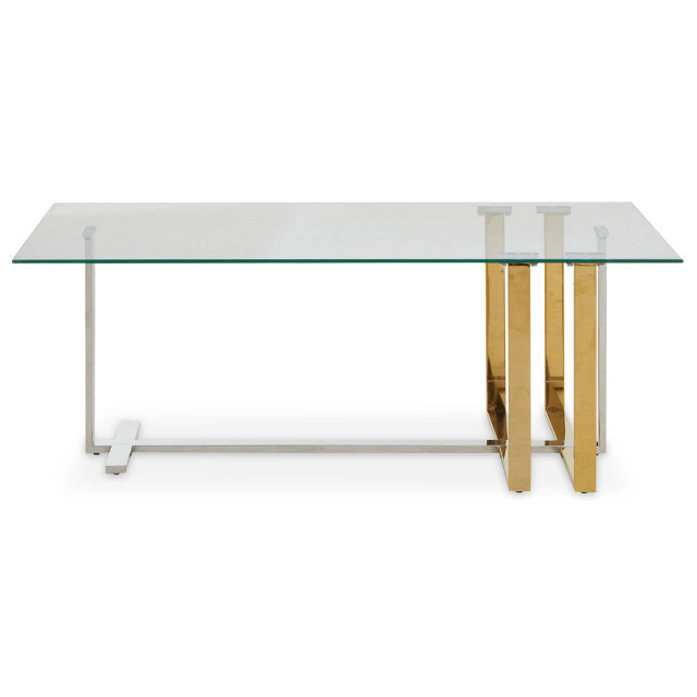 premier housewares Alvea Silver and Gold Coffee Table