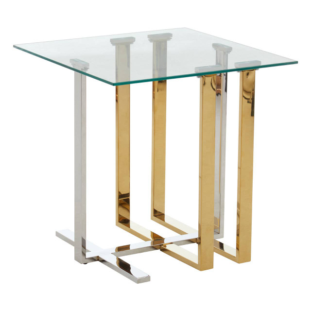 Premier Housewares Alvea Silver And Gold Side Table