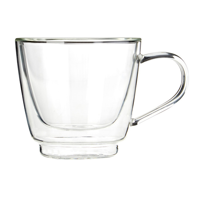 premier housewares Amari Double Wall Glass Mug 190ml
