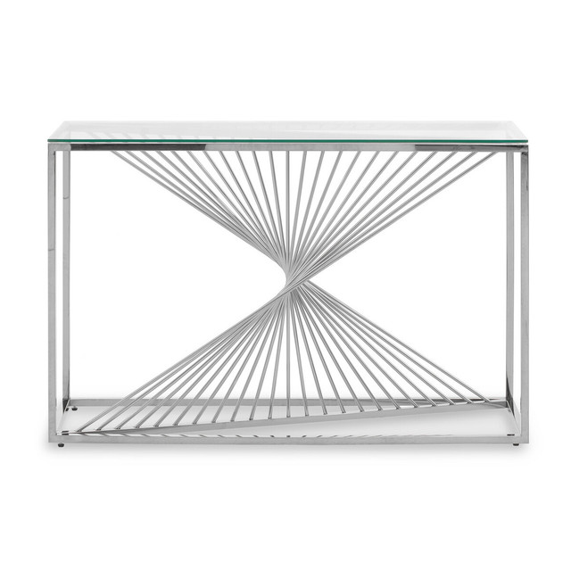 Premier Housewares Amella Console Table With Silver Finish Frame