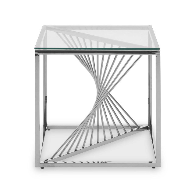 premier housewares Amella End Table With Silver Frame