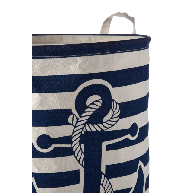 Premier Housewares Anchor Blue And White Laundry Bag
