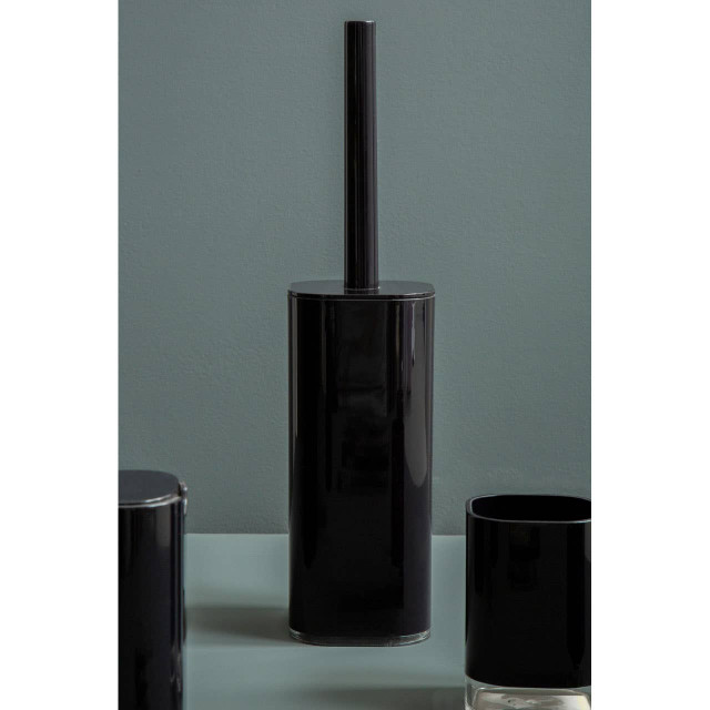 Premier Housewares Ando Black Acrylic Toilet Brush Holder