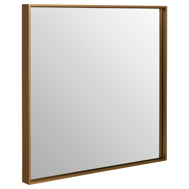 Premier Housewares Ando Large Square Gold Finish Wall Mirror