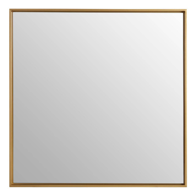 premier housewares Ando Large Square Gold Finish Wall Mirror