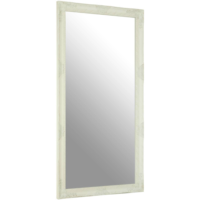 Premier Housewares Andrey White And Brushed Gold Finish Wall Mirror
