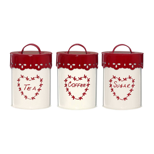 premier housewares Anglaise Tea Coffee and Sugar Canister Set