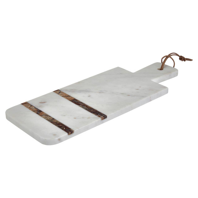 Premier Housewares Annika White And Brown Forest Marble Paddle Board