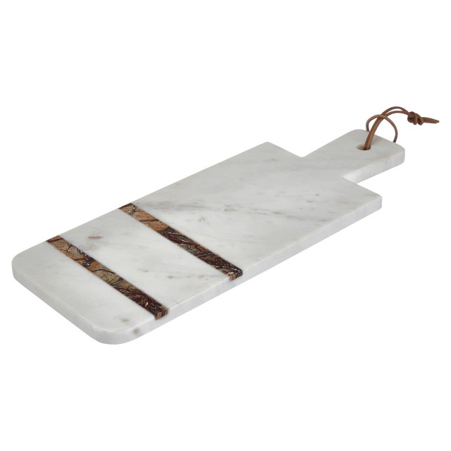 Premier Housewares Annika White And Brown Forest Marble Paddle Board