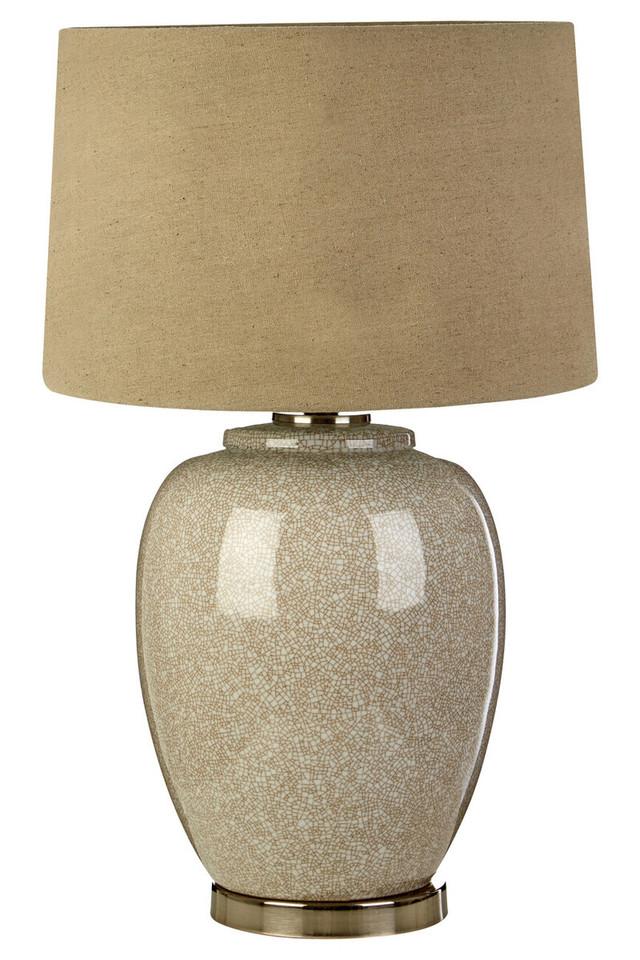 Premier Housewares Anora Ceramic Table Lamp With Linen Shade