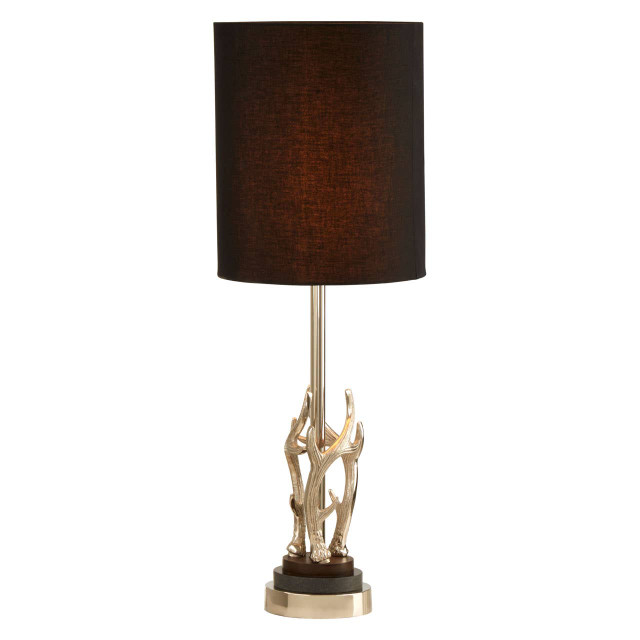 Premier Housewares Antler Table Lamp With Marble Base