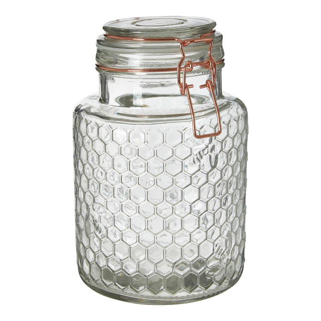 Premier Housewares Apiary Textured Glass Jar 1300ml