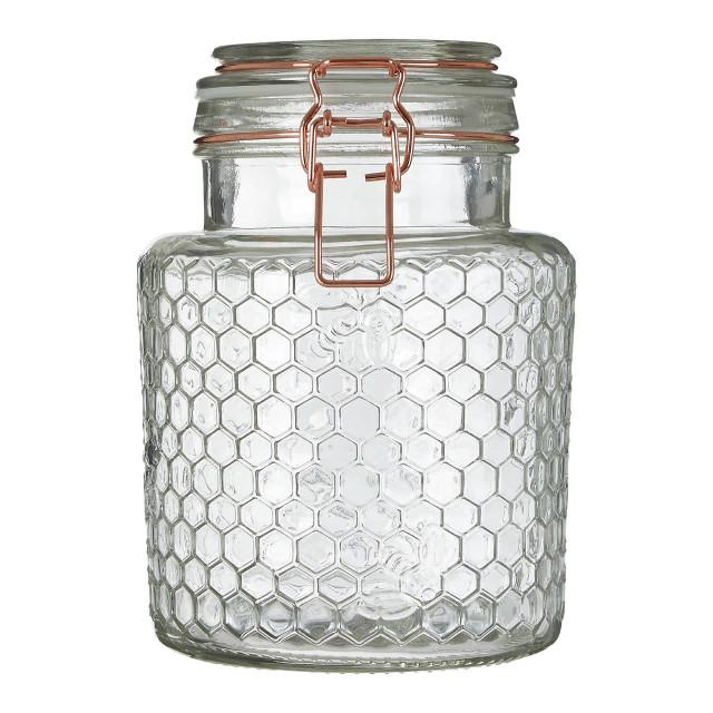 premier housewares Apiary Textured Glass Jar 1300ml