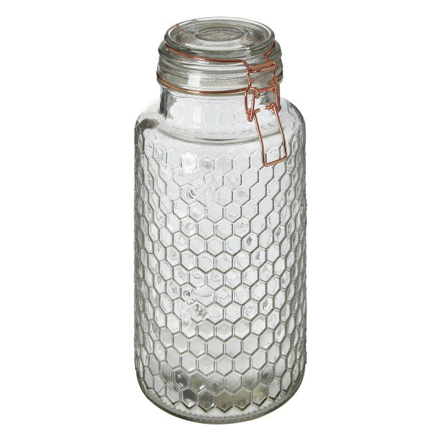 Premier Housewares Apiary Textured Glass Jar 1900ml