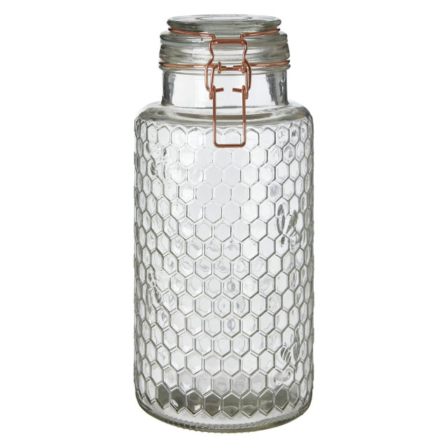premier housewares Apiary Textured Glass Jar 1900ml