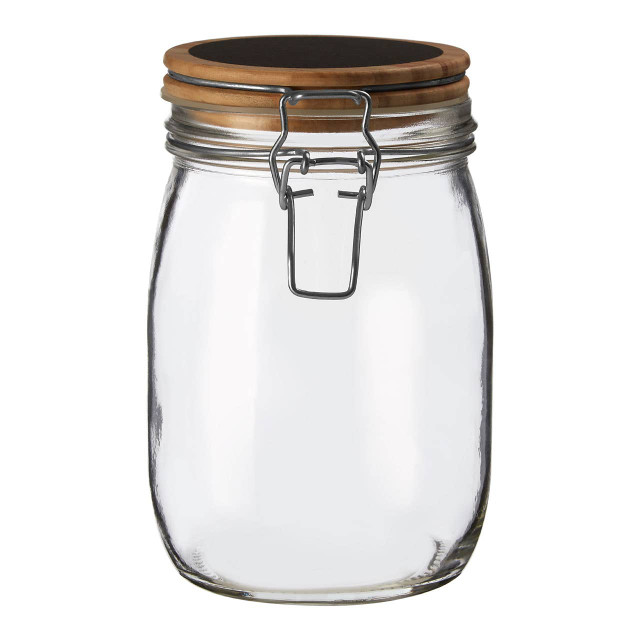 premier housewares Appert Medium Storage Jar with Pine Wood Lid