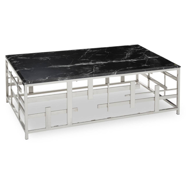 Premier Housewares Aprilia Black Marble Coffee Table