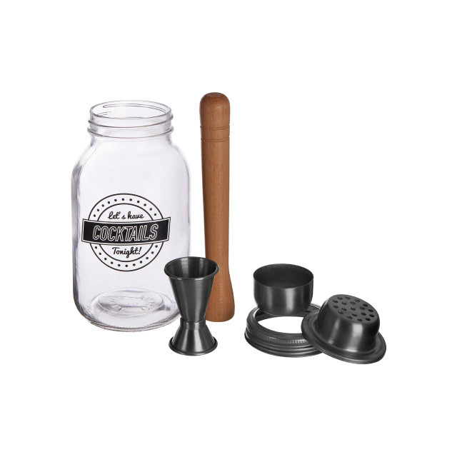 Premier Housewares Ara 3 Piece Lets Have Cocktails Cocktail Jar