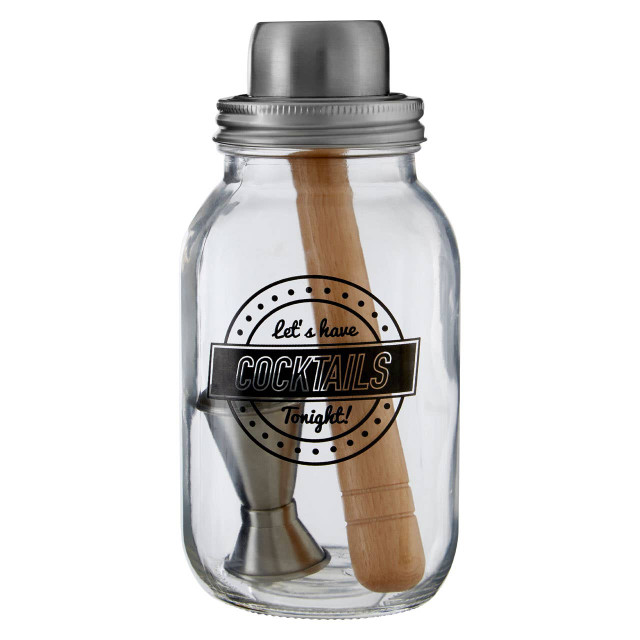 premier housewares Ara 3 Piece Lets Have Cocktails Cocktail Jar