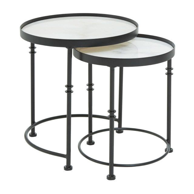 premier housewares Arcana Set Of 2 Round Side Tables