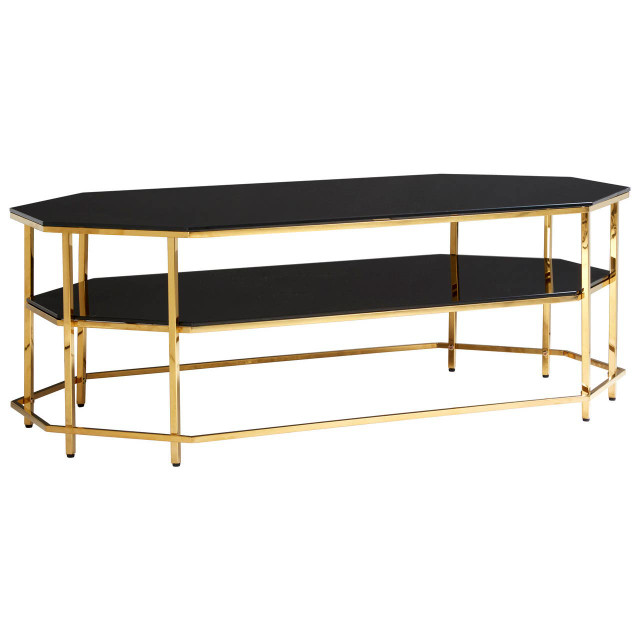 Premier Housewares Arezzo Black Tempered Glass Coffee Table