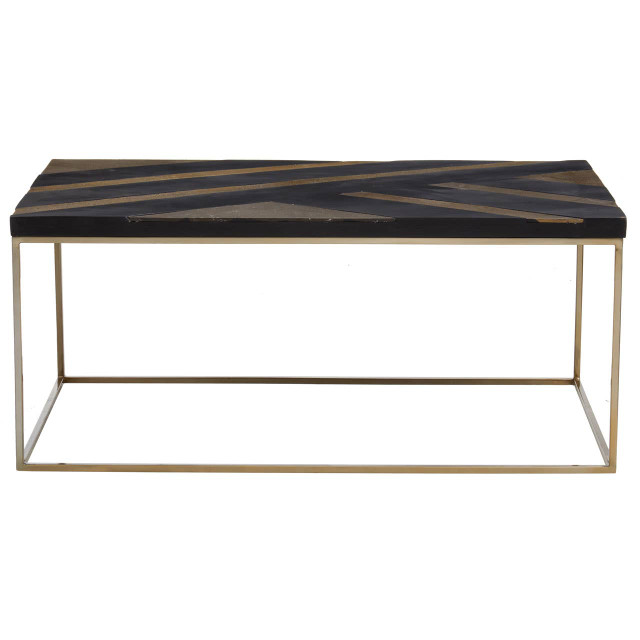 Premier Housewares Aris Black And Gold Coffee Table