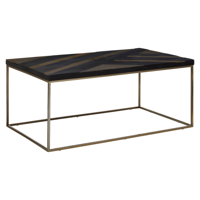 Premier Housewares Aris Black And Gold Coffee Table