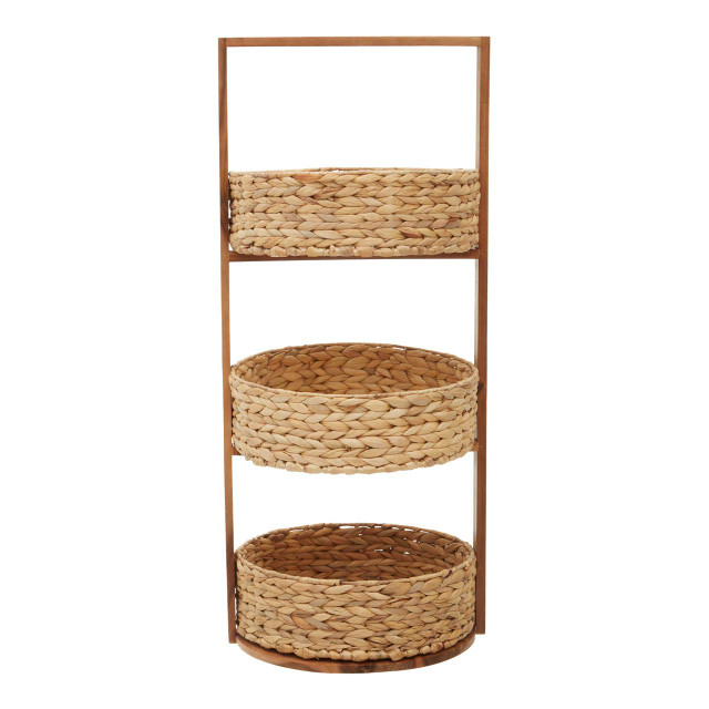 Premier Housewares Arles 3 Tier Water Hyacinth Storage Caddy