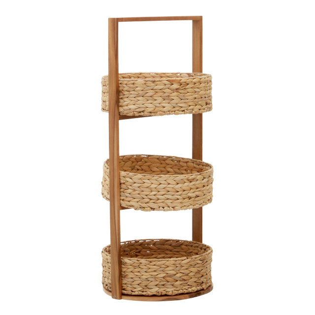 Premier Housewares Arles 3 Tier Water Hyacinth Storage Caddy