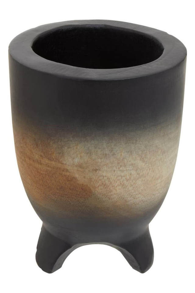Premier Housewares Arlo Large Wooden Black Ombre Planter