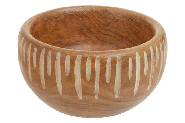 Premier Housewares Arlo Small Brown And Natural Round Bowl