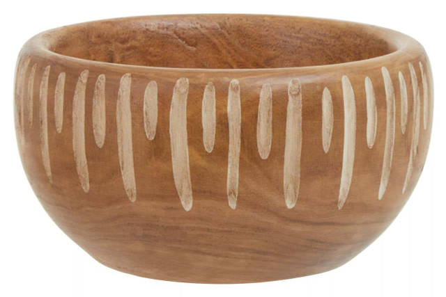 premier housewares Arlo Small Brown And Natural Round Bowl