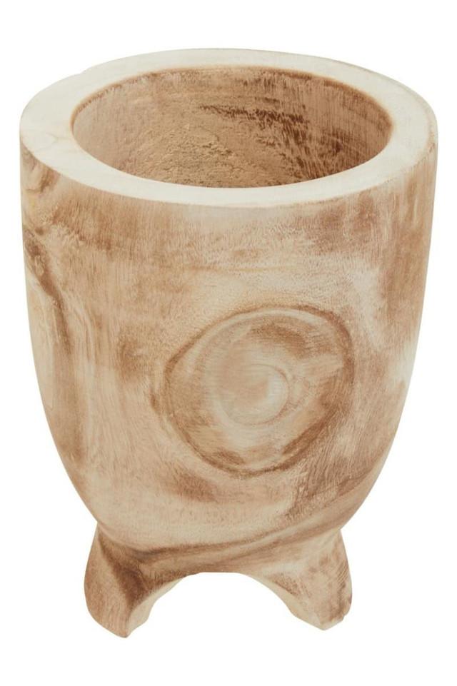 Premier Housewares Arlo Small Natural Wooden Planter