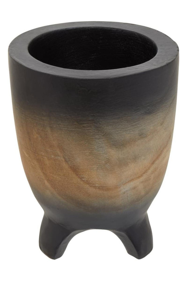 Premier Housewares Arlo Small Wooden Black Ombre Planter