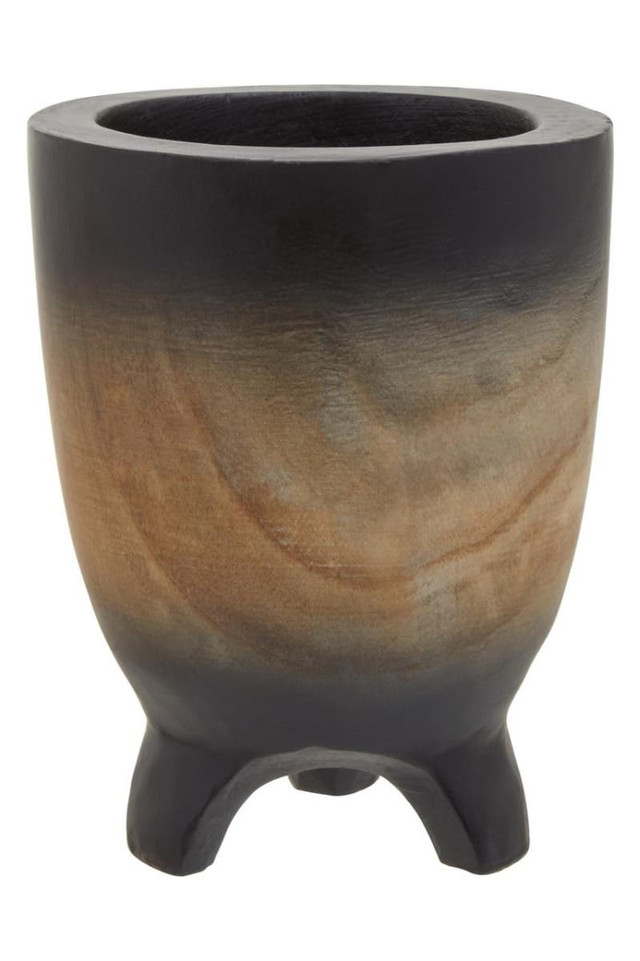 premier housewares Arlo Small Wooden Black Ombre Planter