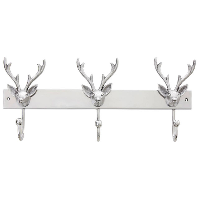 Premier Housewares Arris Stag Head 3 Hook Wall Mounted Hanger