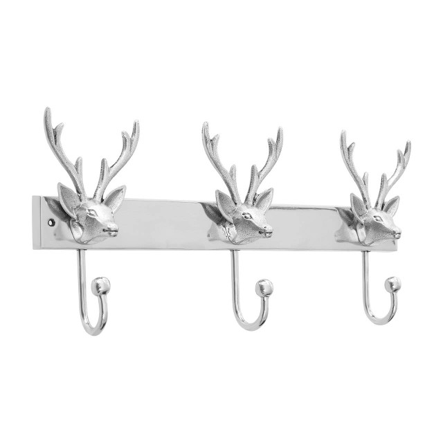Premier Housewares Arris Stag Head 3 Hook Wall Mounted Hanger