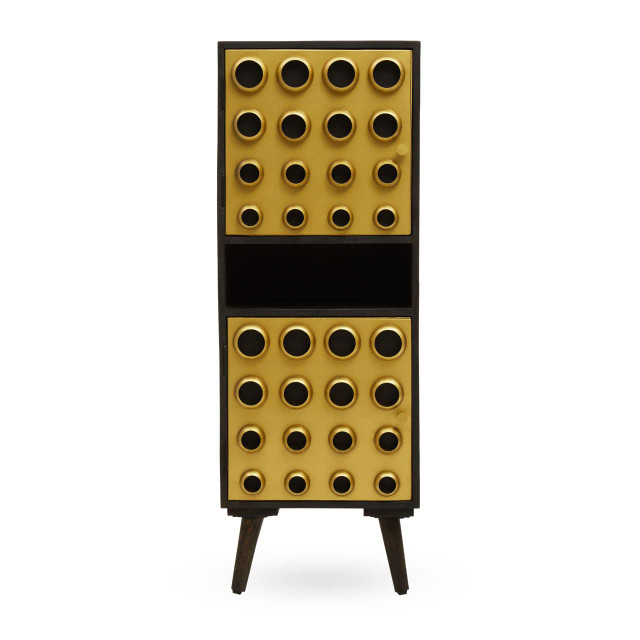 premier housewares Arti Mango Wood Two Door Tall Cabinet