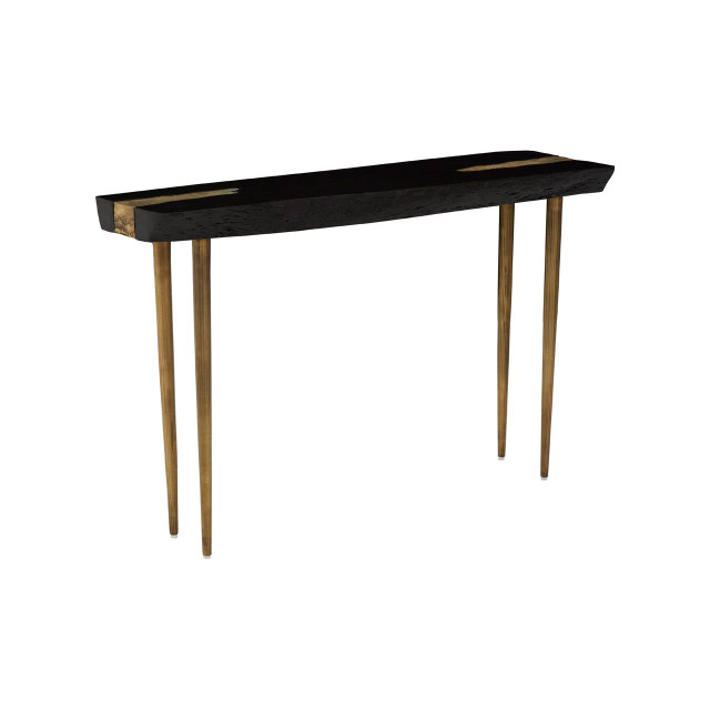 Premier Housewares Asamra Black Acacia Wood Console Table