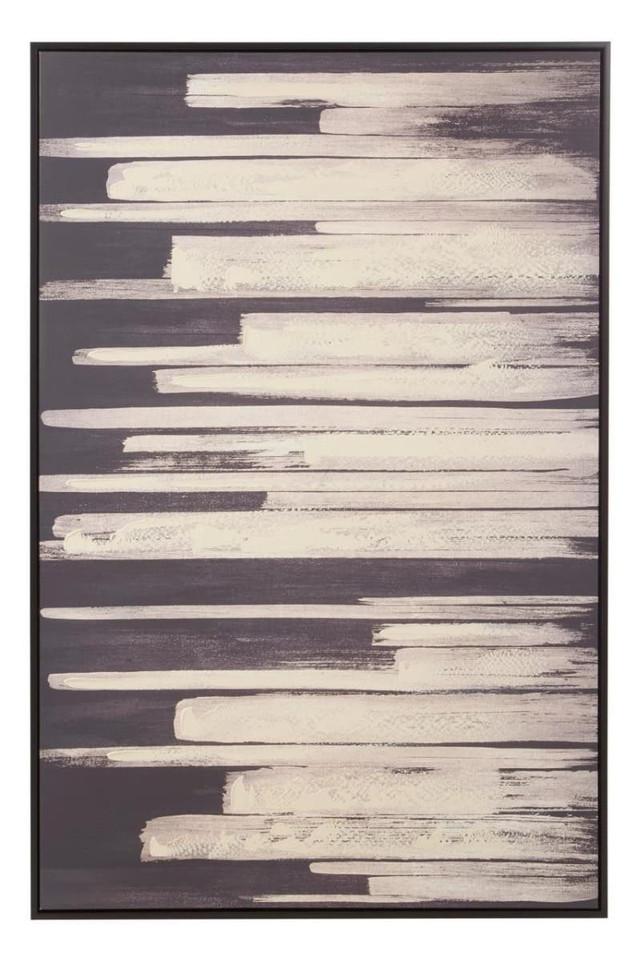 Premier Housewares Astratto Black And Natural Canvas Wall Art