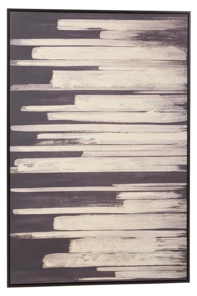 Premier Housewares Astratto Black And Natural Canvas Wall Art