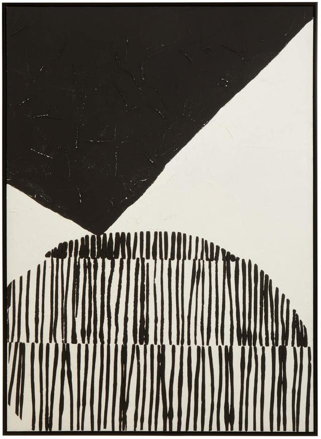 Premier Housewares Astratto Black And White Abstract Hand Painted Wall Art