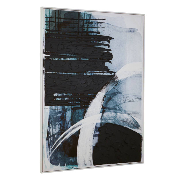 Premier Housewares Astratto Blue And Black Wall Art