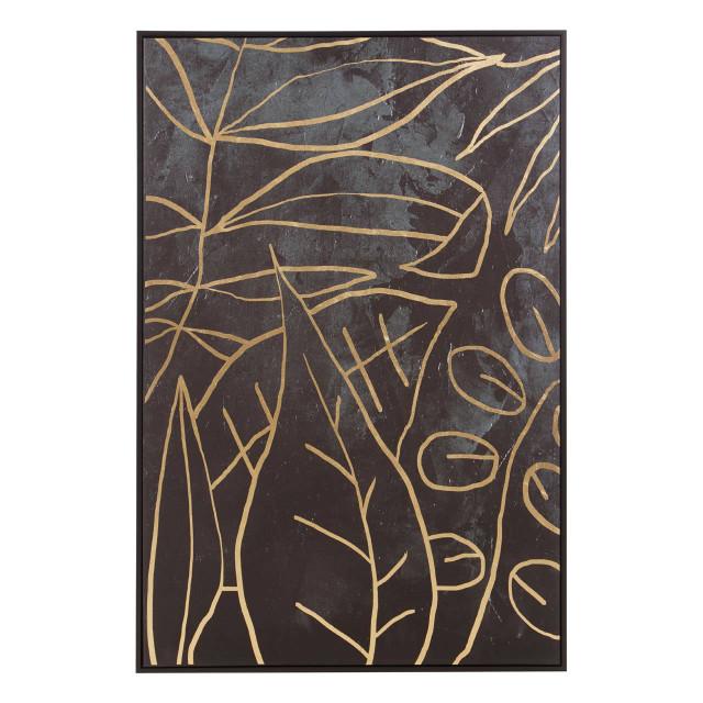 Premier Housewares Astratto Canvas Black And Gold Wall Art