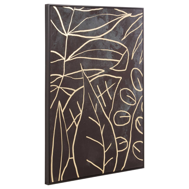 Premier Housewares Astratto Canvas Black And Gold Wall Art