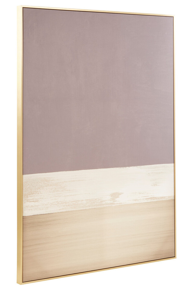 Premier Housewares Astratto Canvas Gold And Grey Foil Wall Art