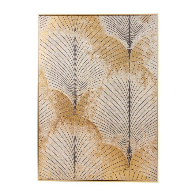 Premier Housewares Astratto Canvas Grey And Gold Finish Wall Art