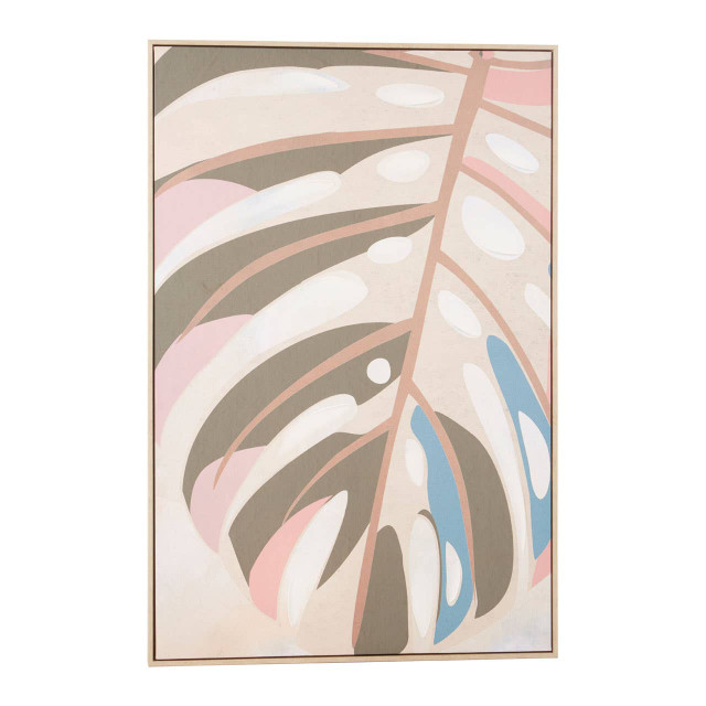 premier housewares Astratto Canvas Leaf Design Wall Art